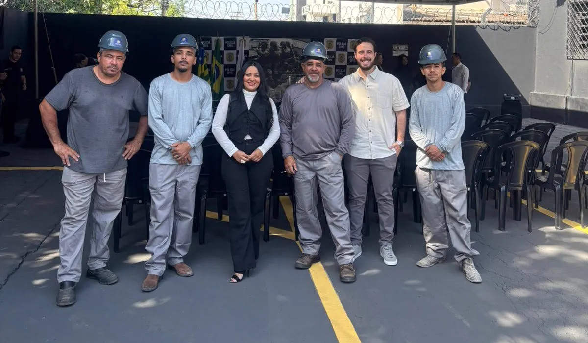 Equipe da Construtora Premium em evento da Polícia Civil de Goiás